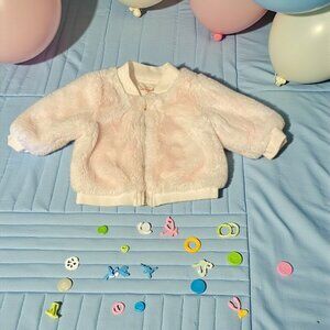 Baby Cat & Jack Pink Faux Fur Bomber Jacket